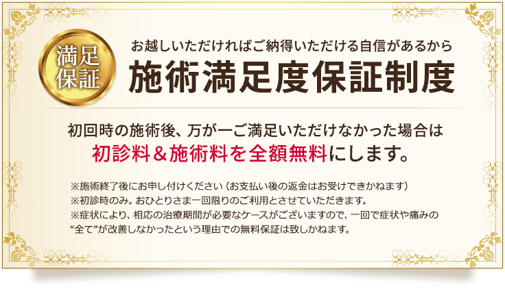 満足度保証制度